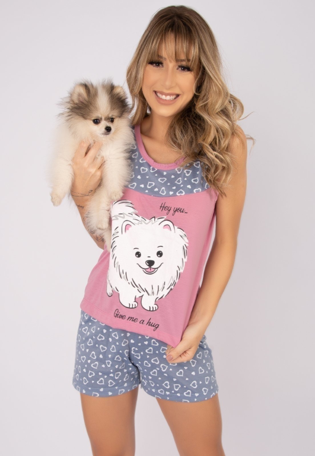 Imagem principal Baby Doll Regata Serra e Mar Modas Pijama Cachorro SERRA E MAR MODAS rosa