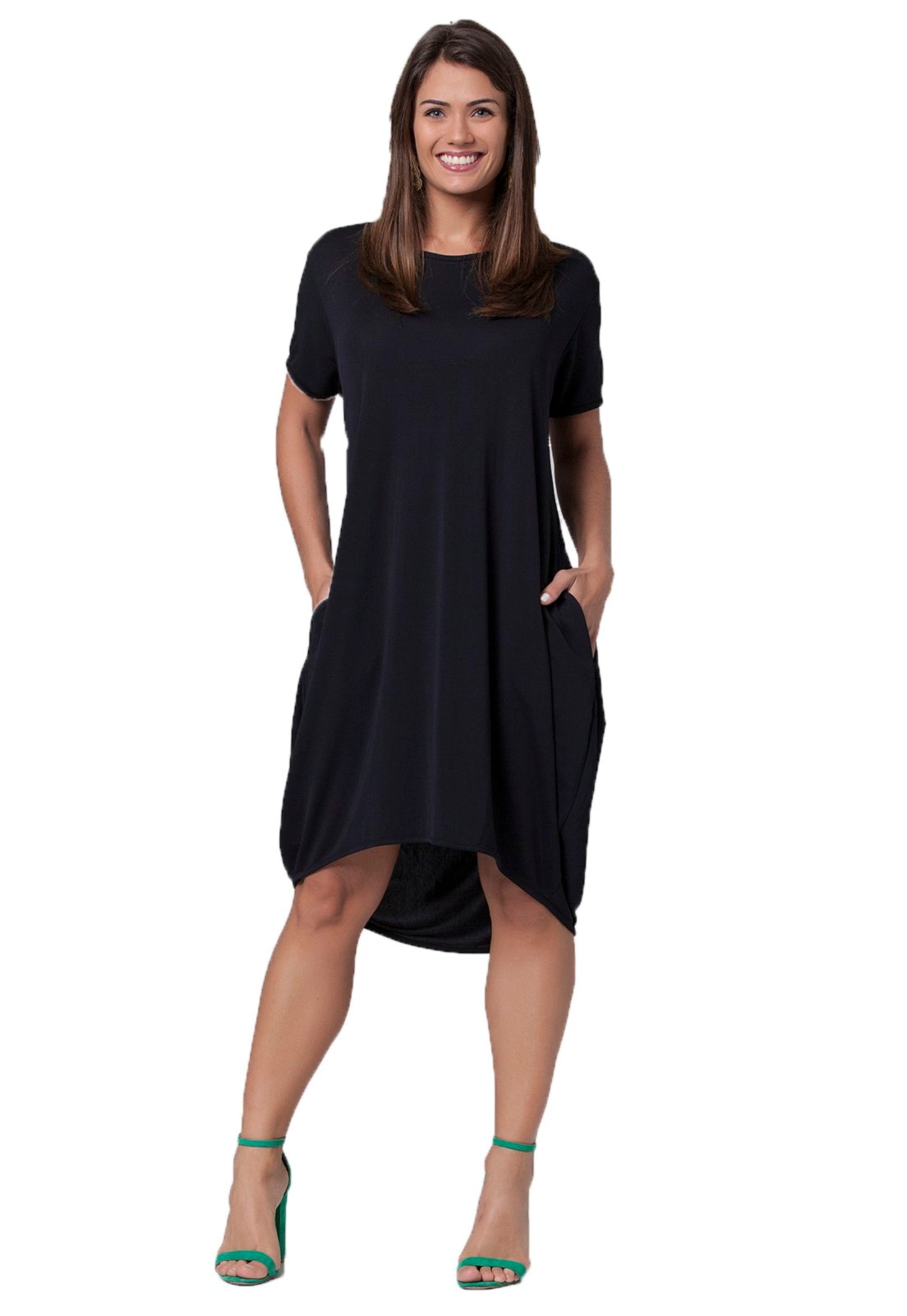 Imagem principal Vestido Curto Amplo Amazonia Vital Always Amazonia Vital preto