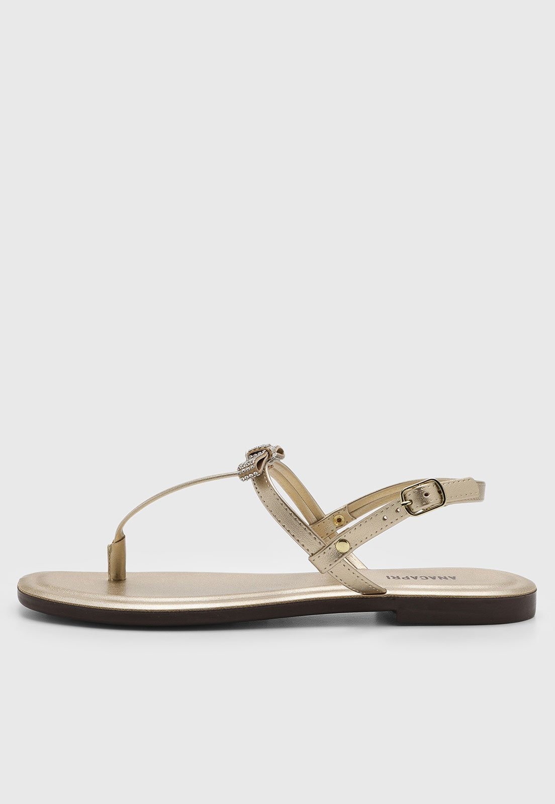 Imagem principal Rasteira Feminina Anacapri Laço Pedrarias Anacapri dourado