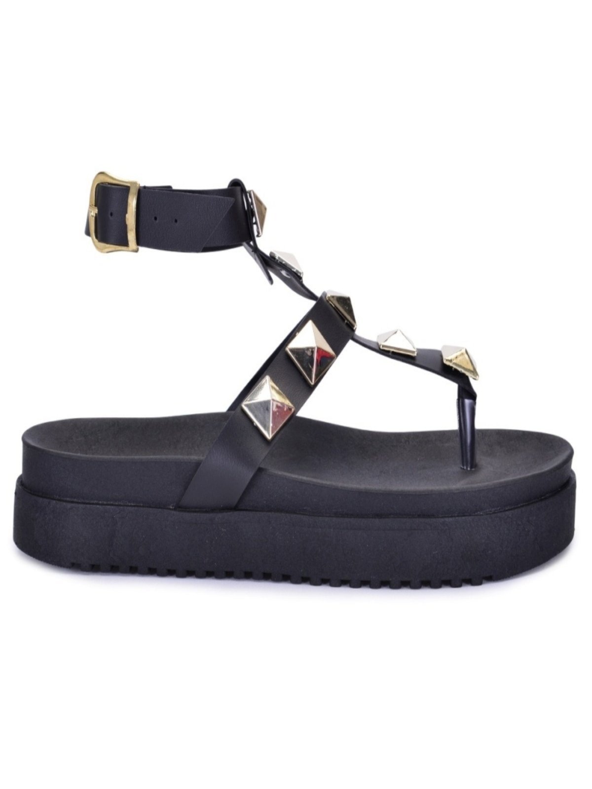 Imagem principal Sandália Papete Feminina Plataforma Com Fivela Ajustável 999 Footworks preto