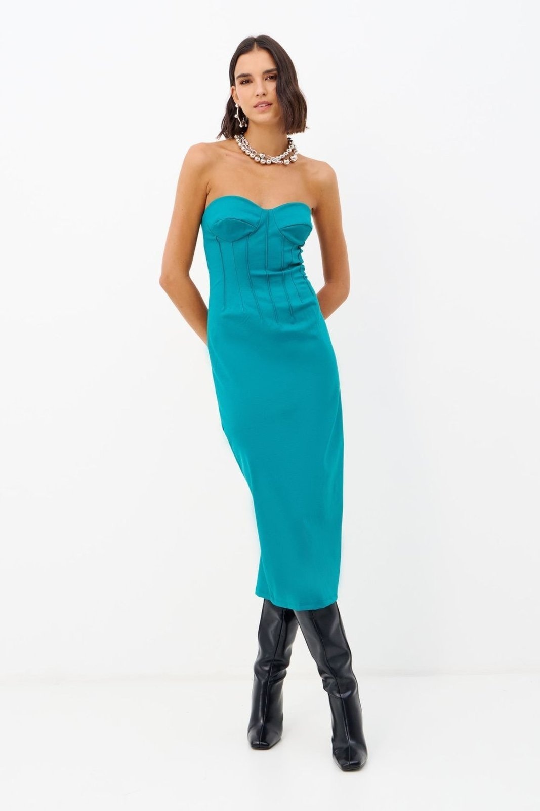 Imagem principal Vestido Busto Meia Taça Feminino Inblanche verde