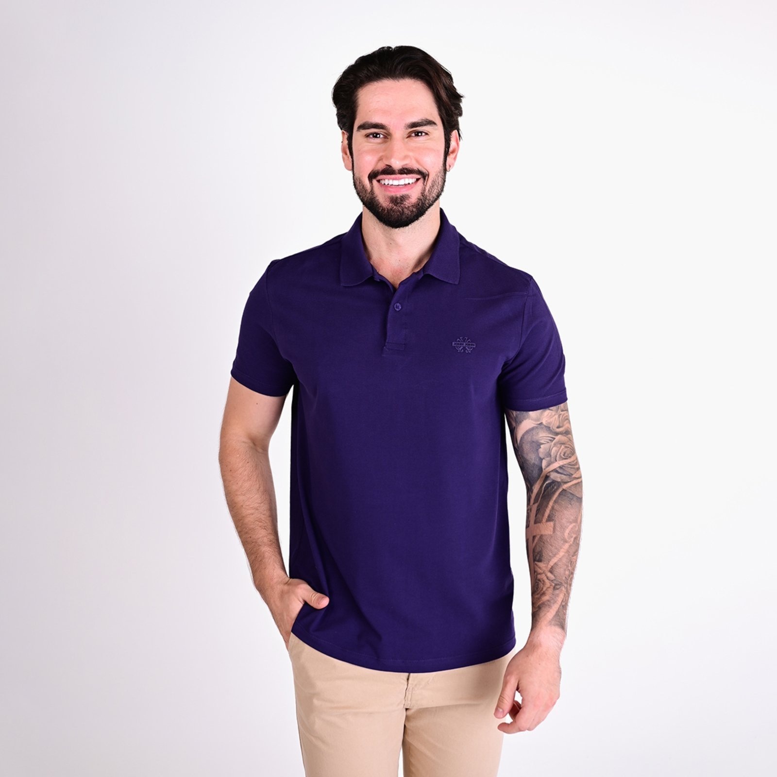 Imagem principal Camisa Polo John John Light Logo Jonh John roxo
