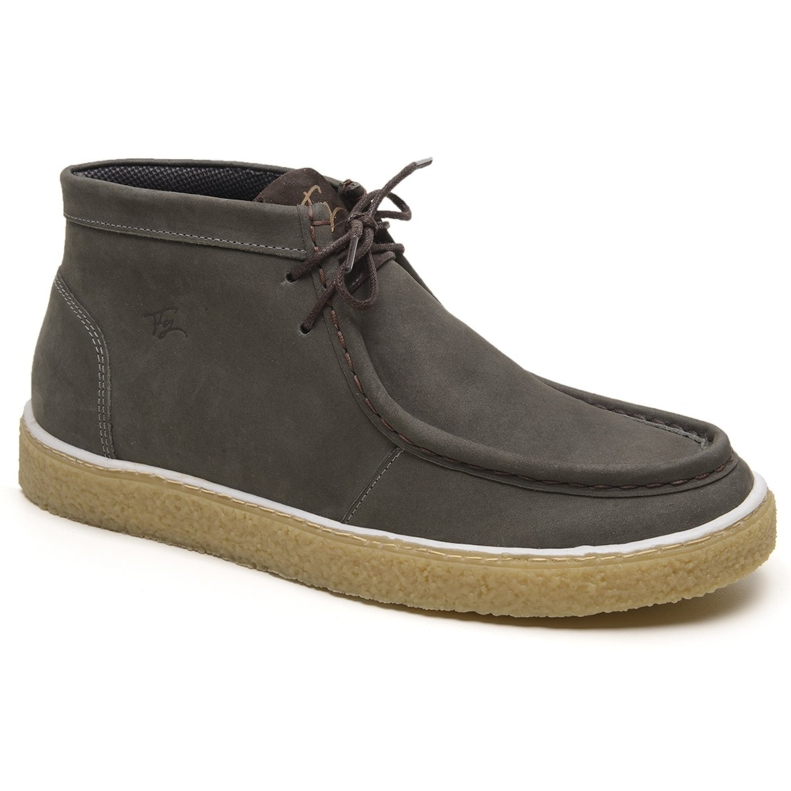 Imagem principal Bota Masculina Couro Legítimo Sola Crepe Estilo Vintage Rústico Leve Gray super shoes cinza