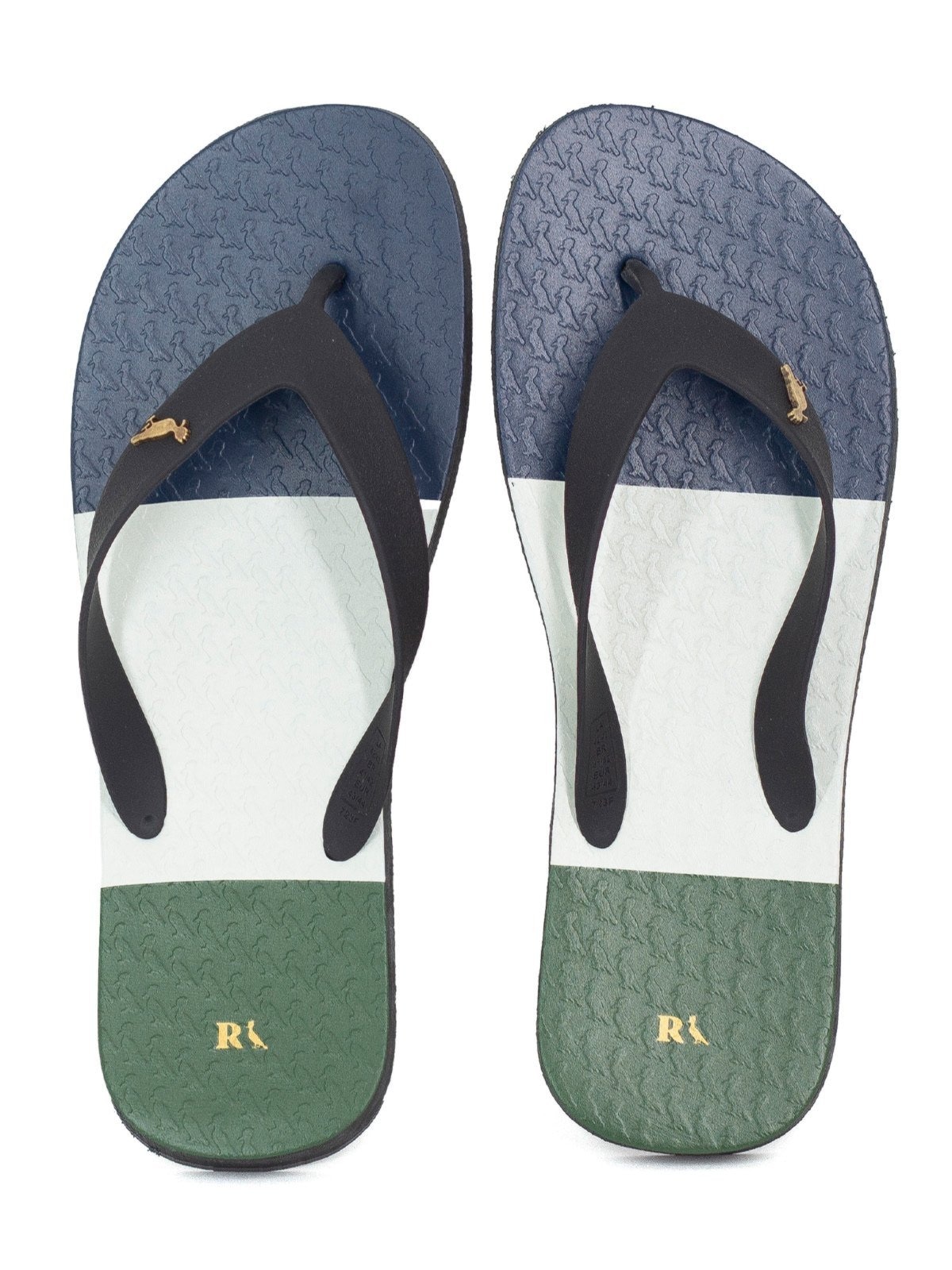 Imagem principal Chinelo Masculino Reserva Listras On The Go Borracha Confortável Navy Off White Militar RESERVA GO azul