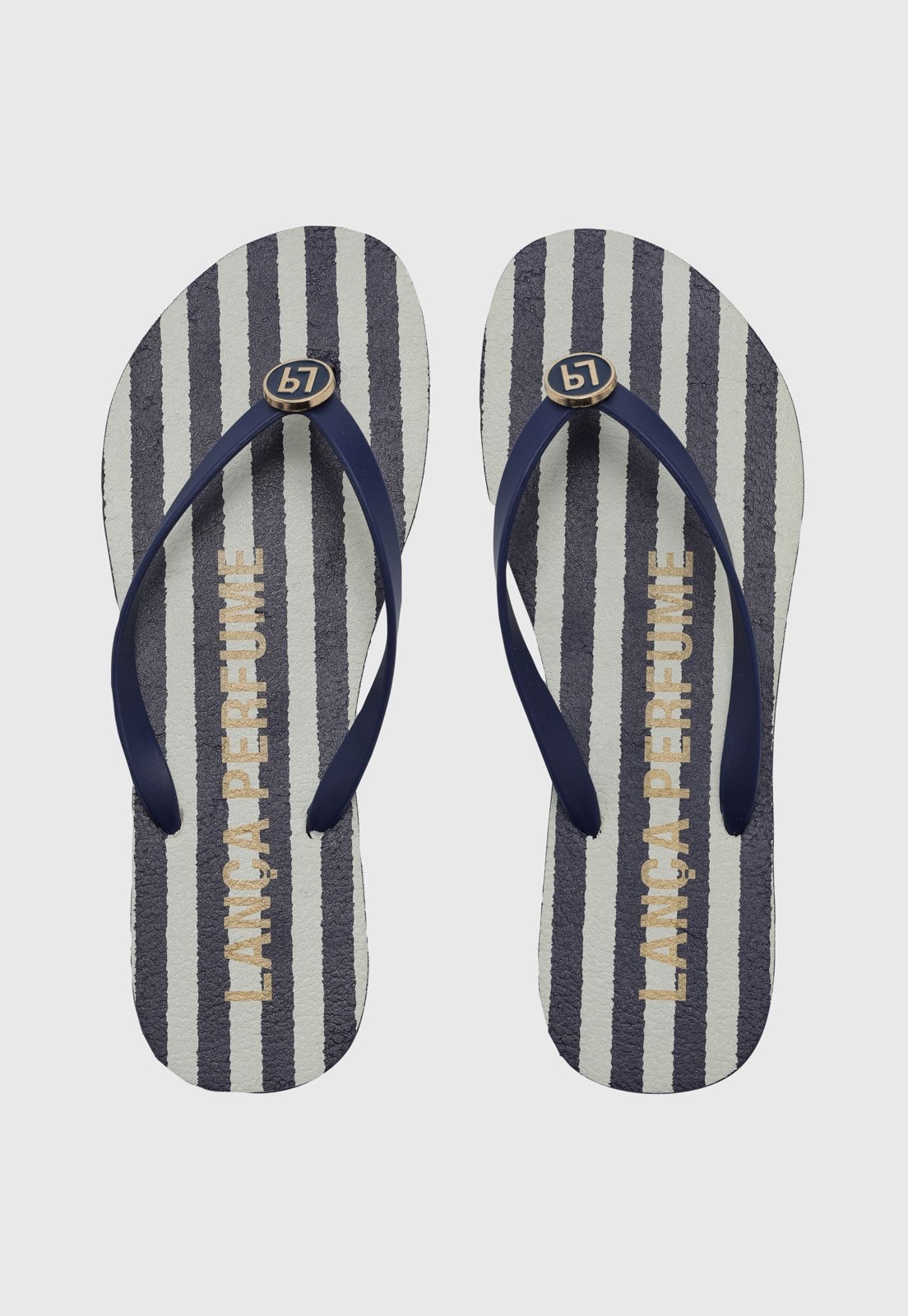 Imagem principal Chinelo Feminino Lança Perfume Listrado Lança Perfume azul marinho
