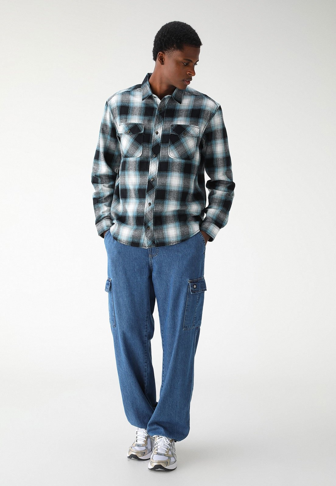 Imagem principal Camisa Element Tacoma Classic Preta Element xadrez