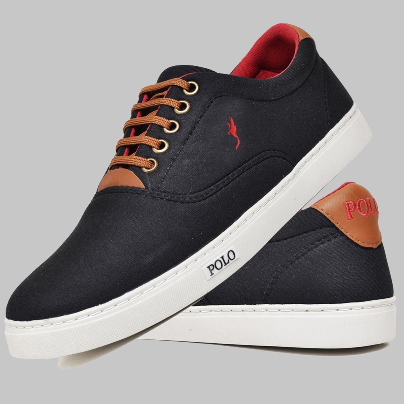 Imagem principal Sapatênis Tênis Casual Masculino Cano Baixo Polo Blu Preto Polo Blu preto blu