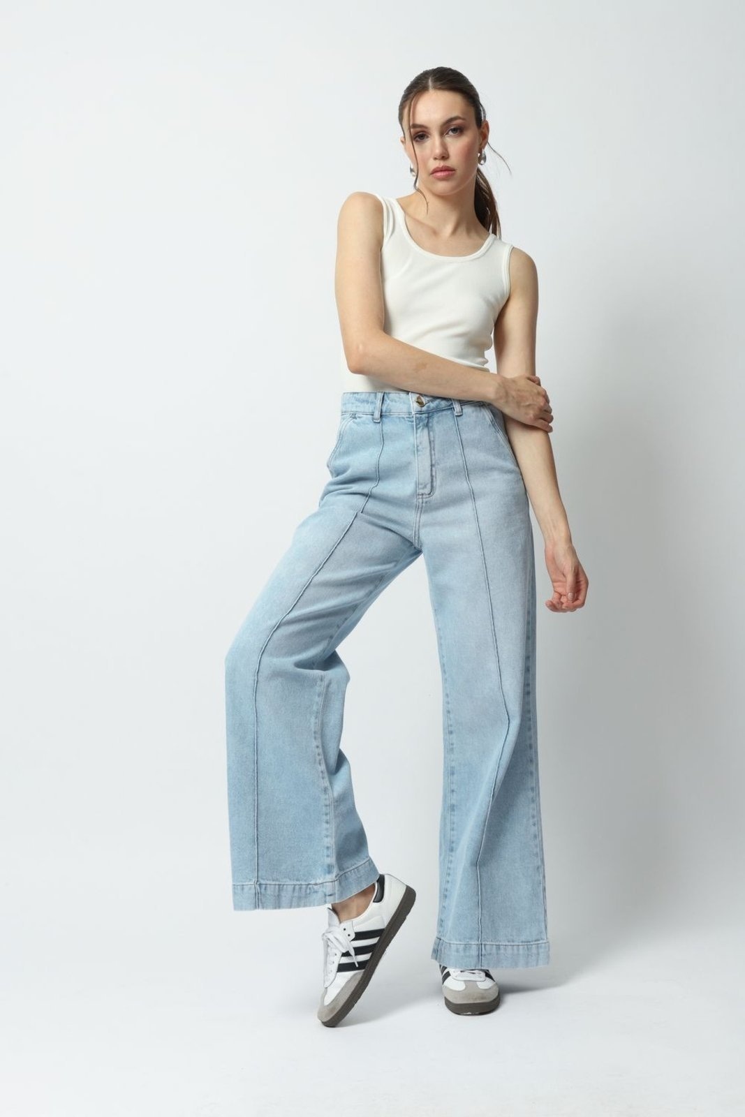 Imagem principal Calça Jeans Reta com Nervura 40 Gazzy azul