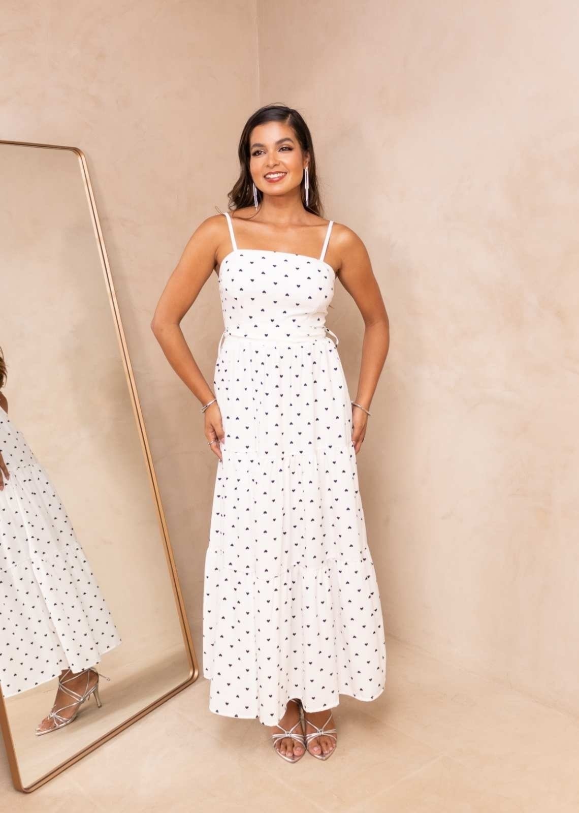 Imagem principal Vestido Alcinha Midi Zamia Coração Cia do Vestido branco