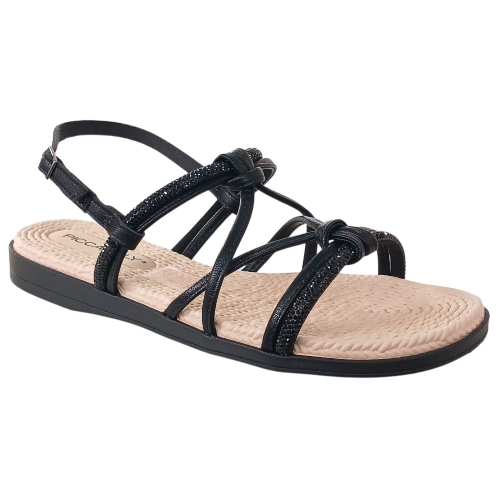 Imagem principal Sandália Rasteirinha Feminina Piccadilly 513011 Piccadilly preto