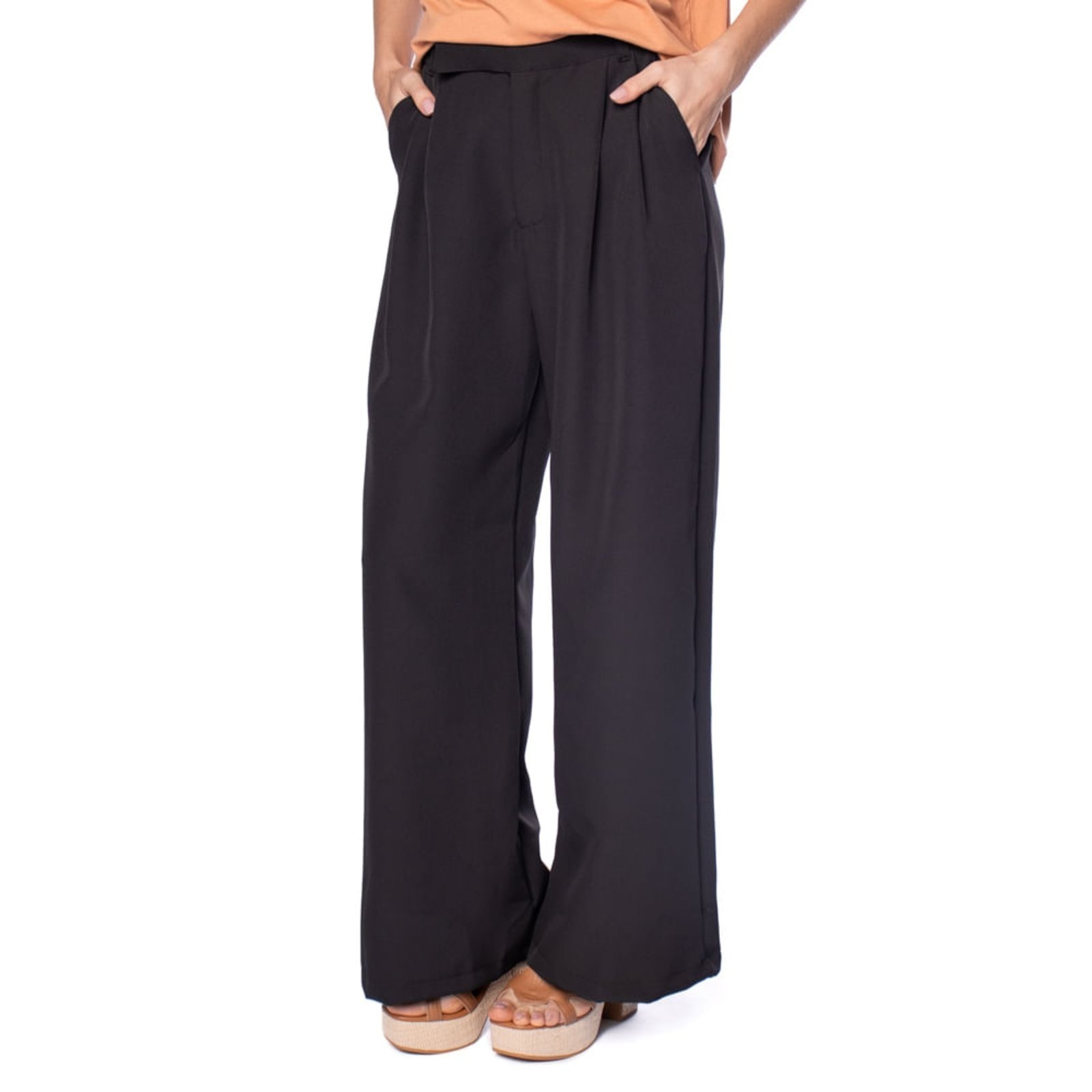 Imagem principal Calça Feminina Endless Pantalona em Viscose Rovitex preto