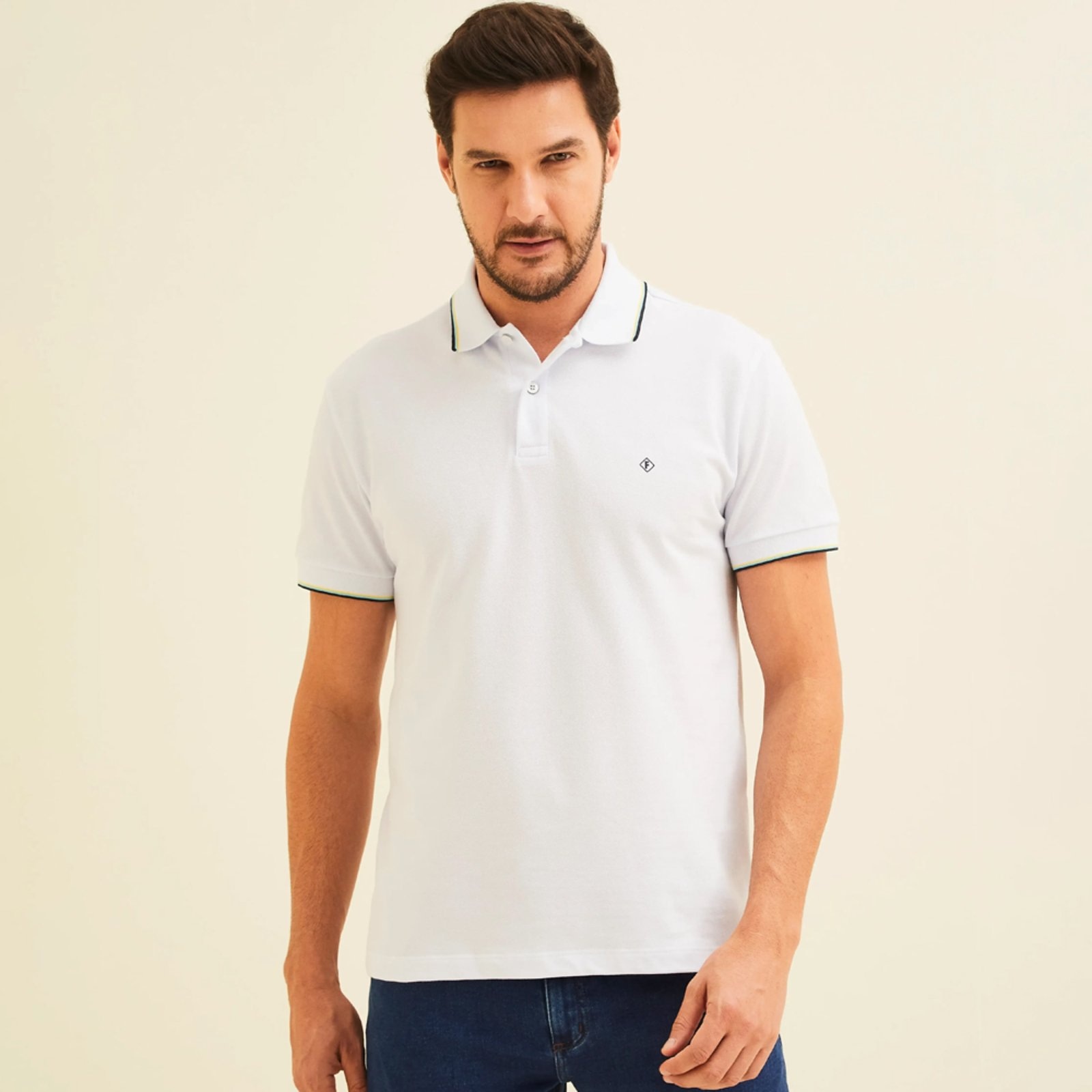 Imagem principal Camisa Polo Forum Triple Line Ve26 Masculino Forum branco