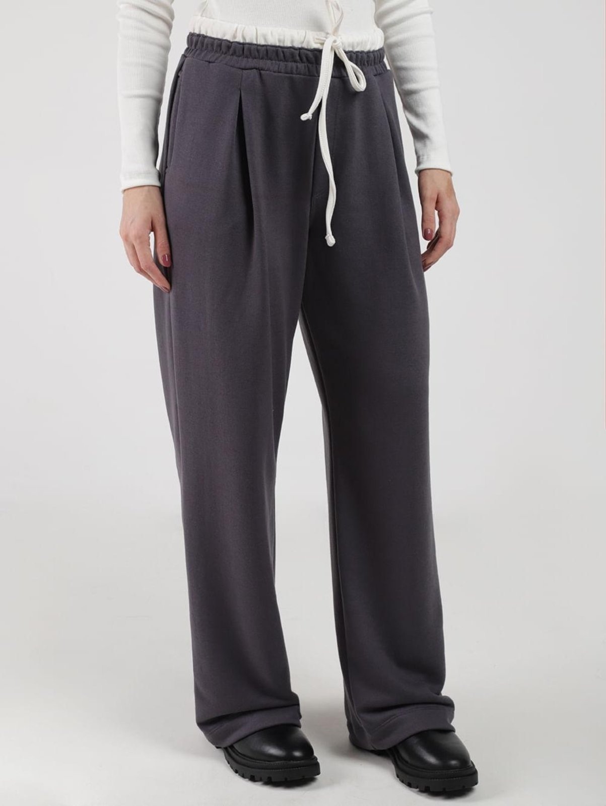 Imagem principal Calça Moletom Wide Leg Autentique Feminina Autentique cinza