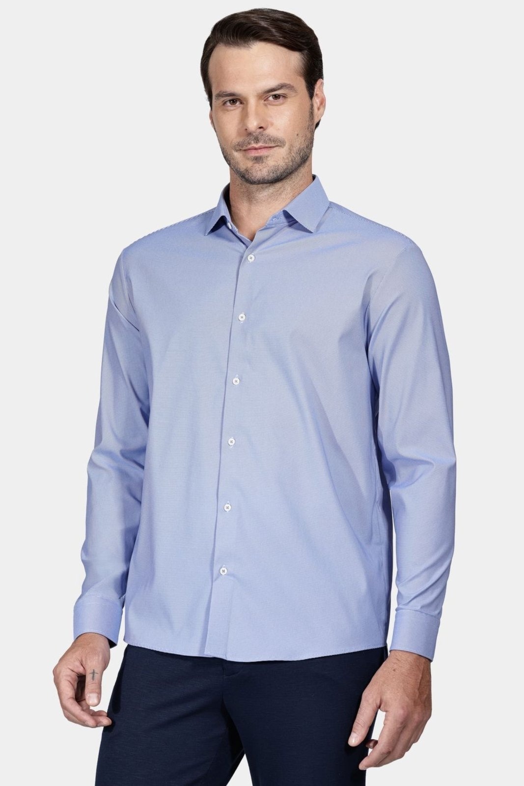 Imagem principal Camisa Aramis Manga Longa Regular Tech Flex Falso Liso Aramis azul