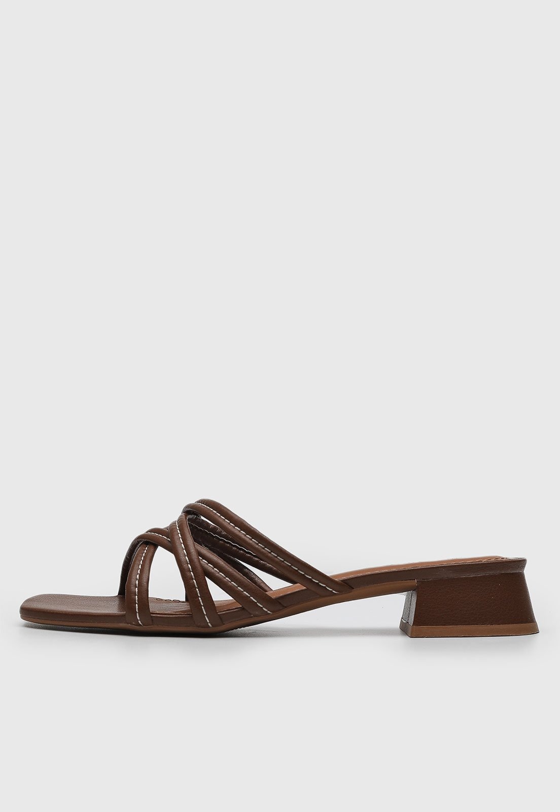 Imagem principal Sandália Feminina Santa Lolla Tiras Finas Salto Baixo Santa Lolla marrom