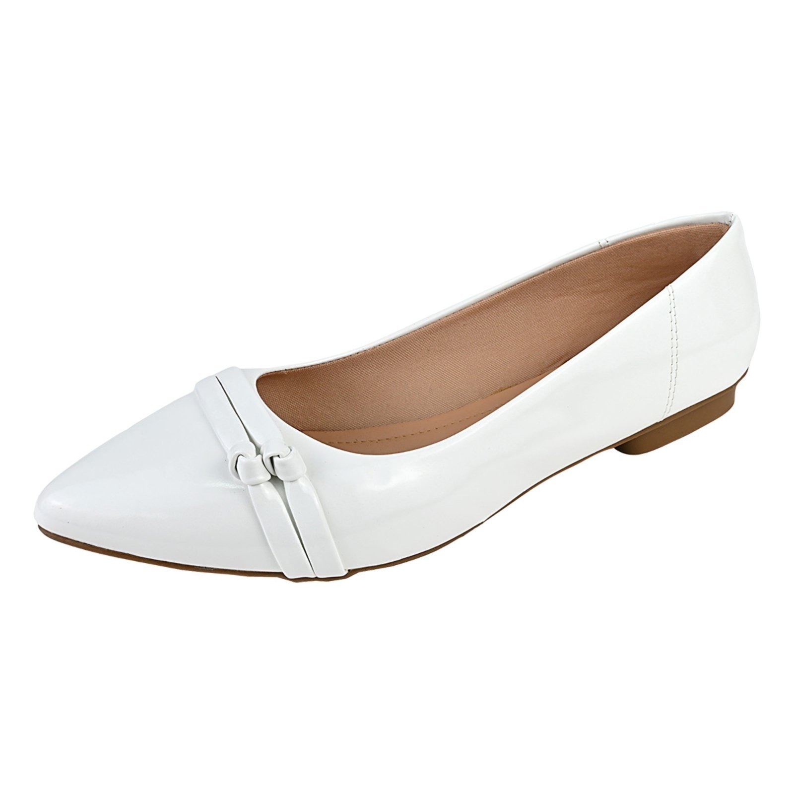 Imagem principal Sapatilha Enfeite Donna Santa Bico Fino Branca Donna Santa branco