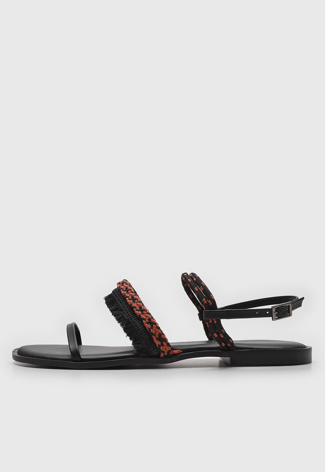 Imagem principal Rasteira Via Mia Franja Preta Via Mia preto