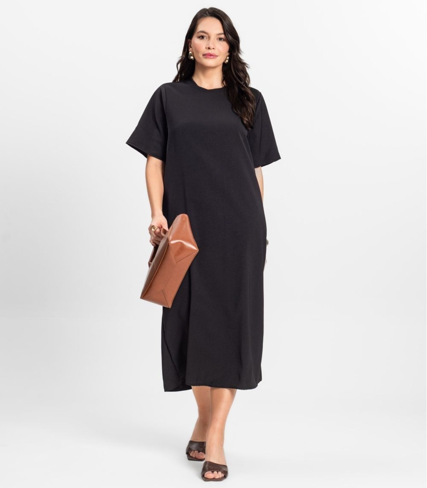 Imagem principal Vestido Feminino Midi em Twill Cey Rovitex Rovitex preto