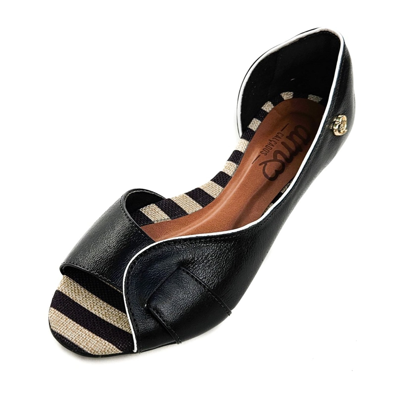 Imagem principal Sandália Rasteira Couro Amo Calçados Lily Preta Amo Calçados preto