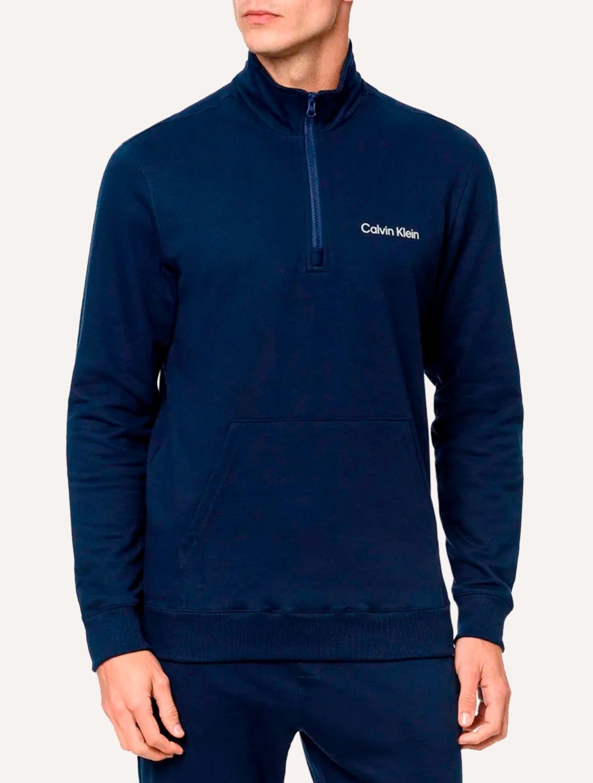 Imagem principal Moletom Calvin Klein Loungewear Masculino Half Zip Modern Logo Calvin Klein azul marinho