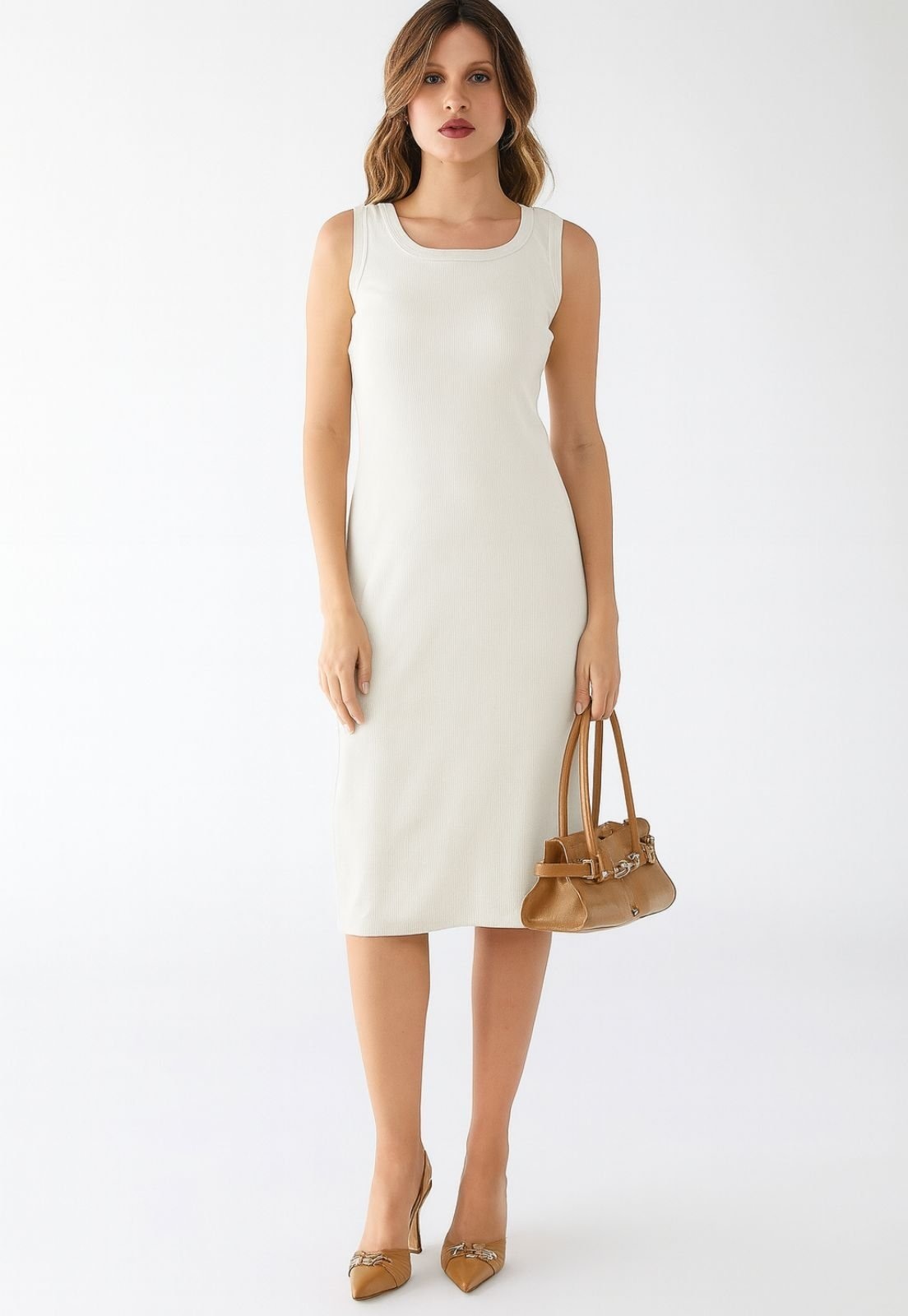 Imagem principal Vestido Midi Levosch De Alça E Fenda Ribana Off White 77VS LEVOSCH off-white white