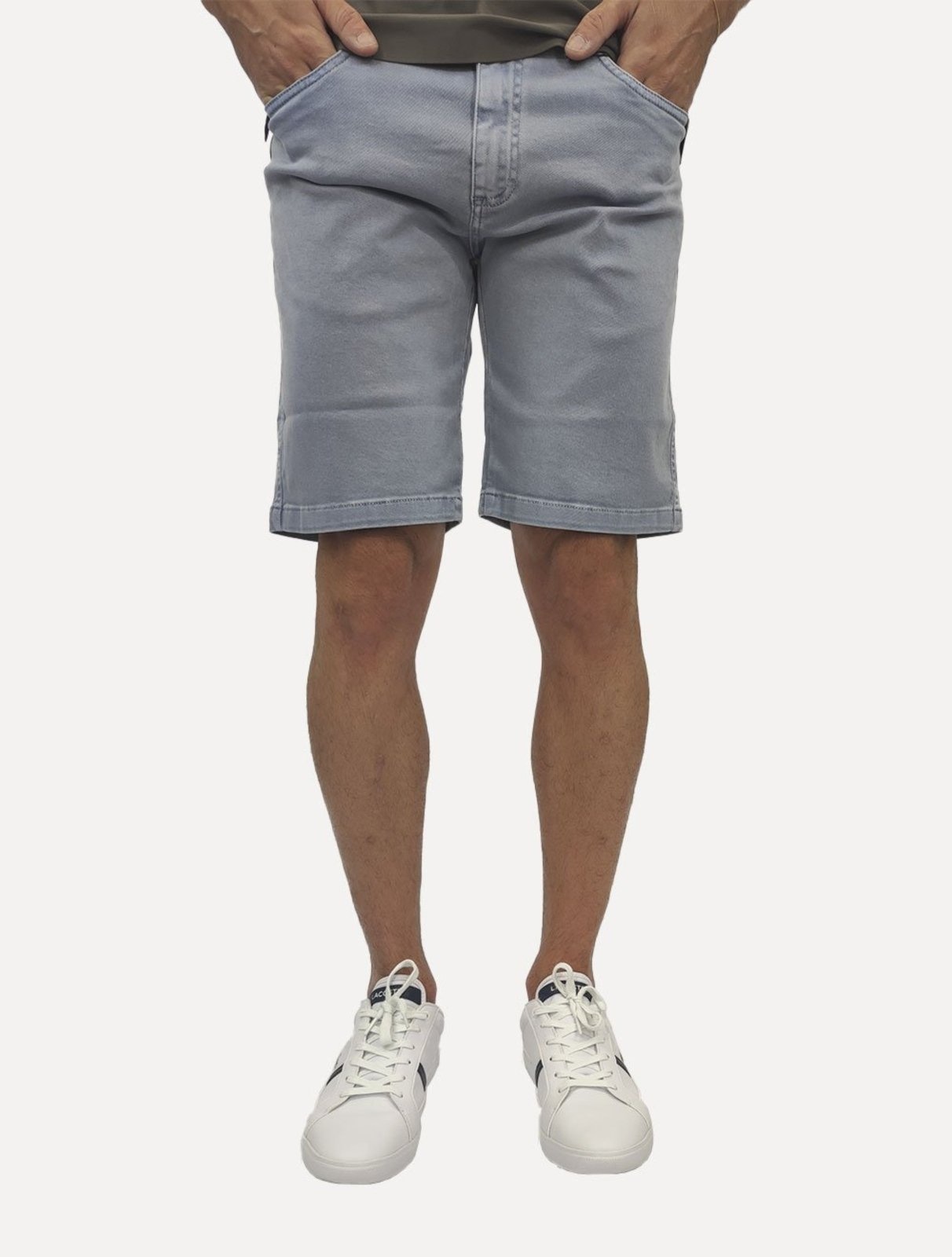 Imagem principal Bermuda Dudalina Masculina Jeans Slim 5 Pockets Tinturada Claro Dudalina azul