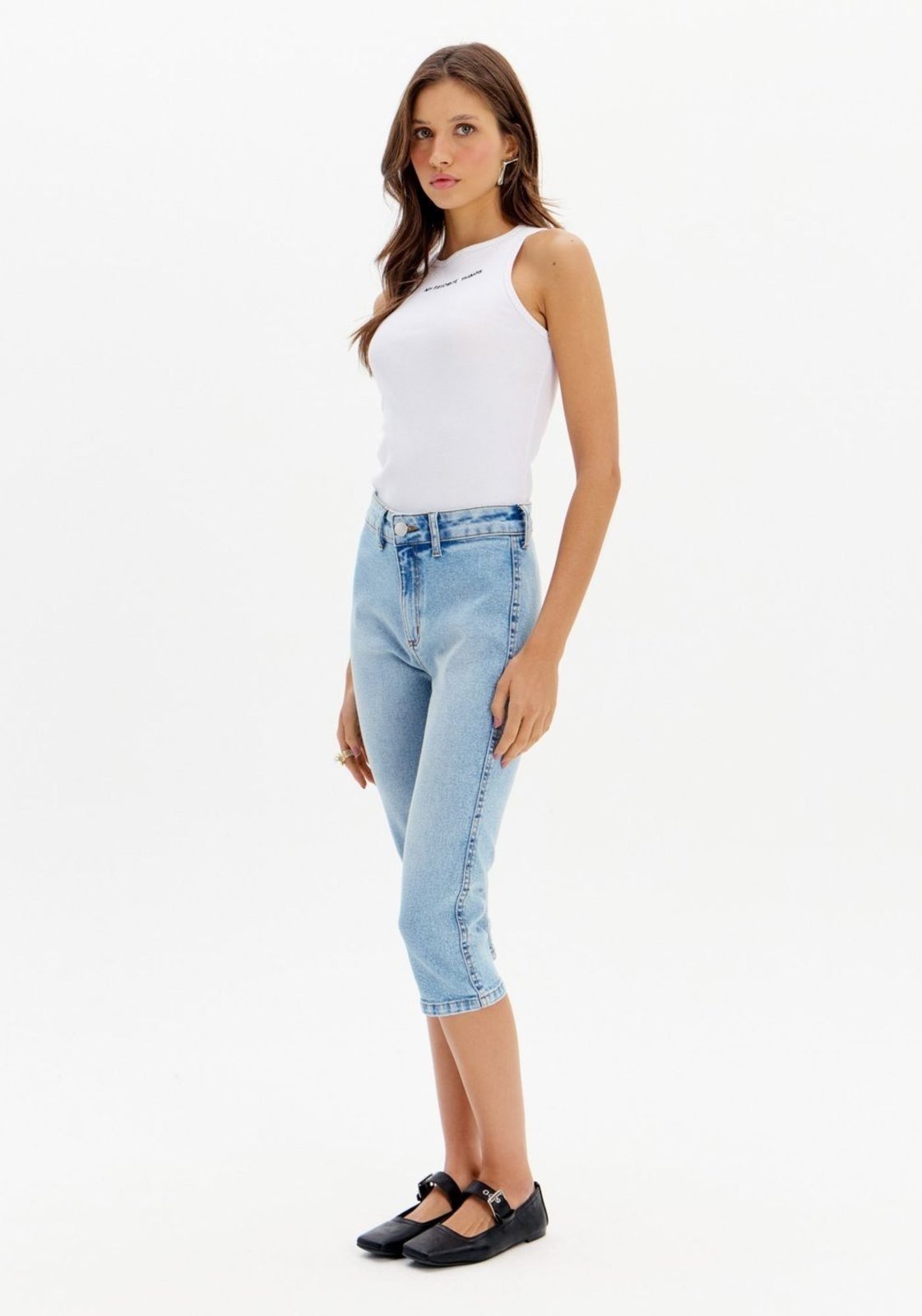 Imagem principal Calça Jeans Capri Cintura Super Alta My Favorite Things azul