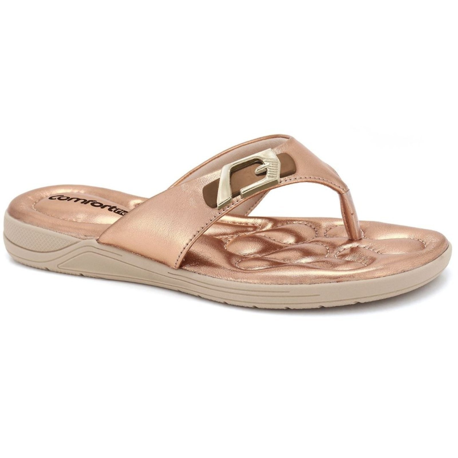 Imagem principal Sandália Feminina Comfortflex Metal Rose 248 Comfortflex rosê rose