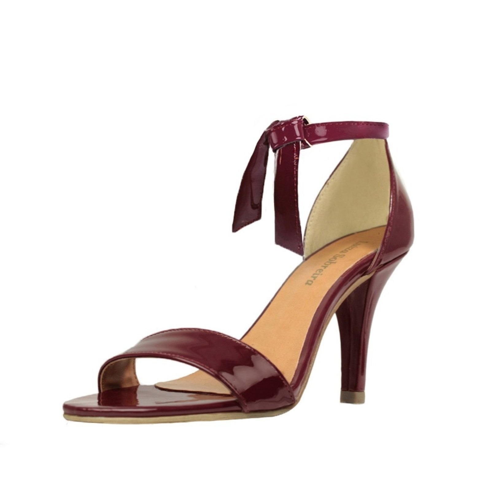 Imagem principal Sandália Troca Tira Salto Alto Fino Luiza Sobreira Verniz Bordô Mod. 1052-2 Luiza Sobreira vermelho