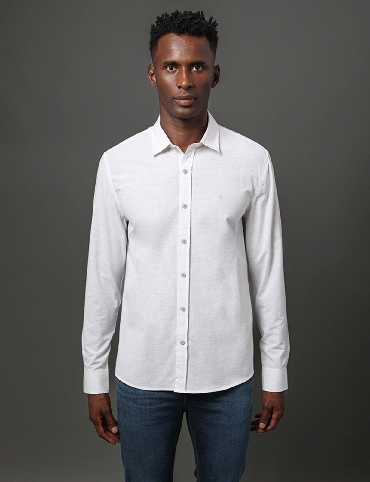 Imagem principal Camisa Masculina Cotton Linen Calvin Klein Jeans Claro Calvin Klein Jeans cinza