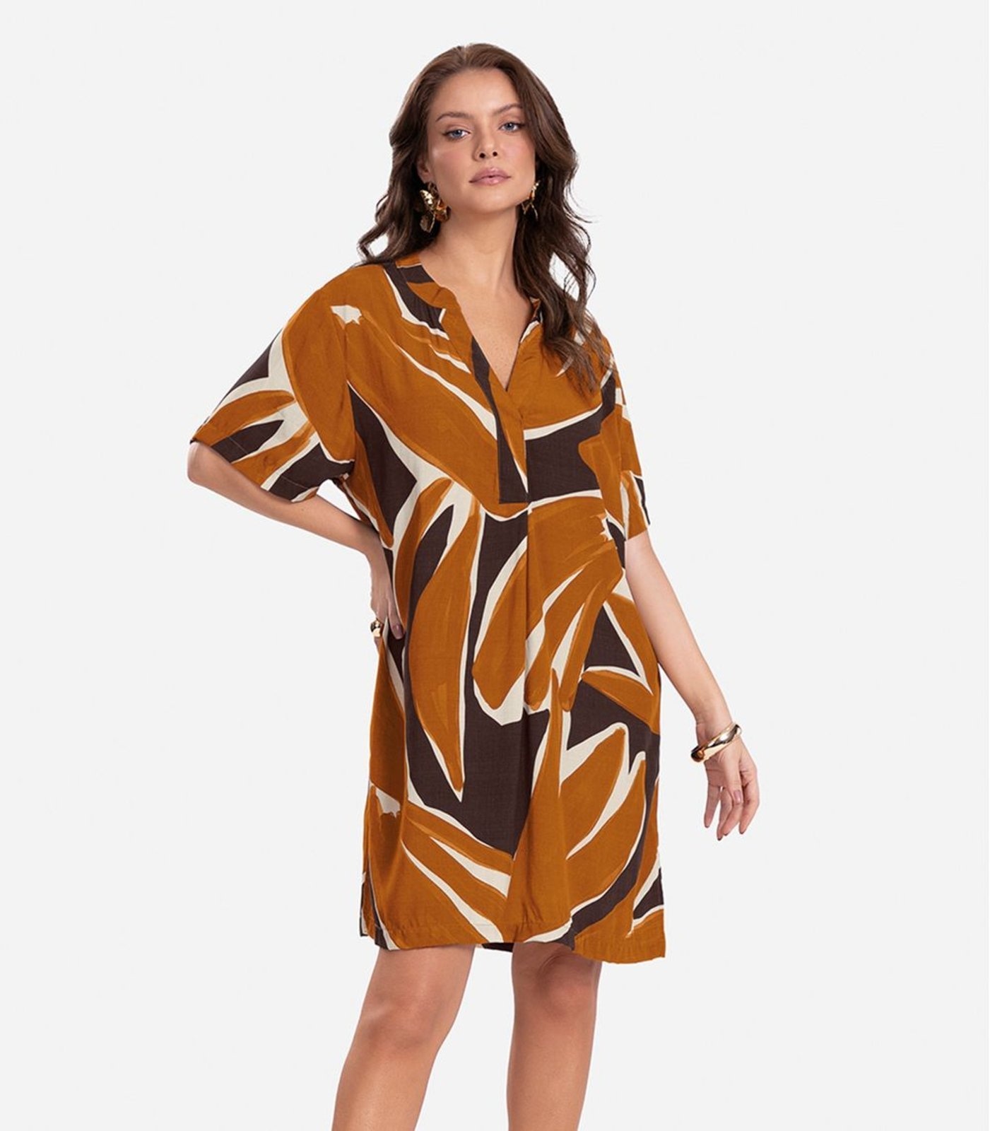 Imagem principal Vestido Curto Estampado Endless Endless marrom