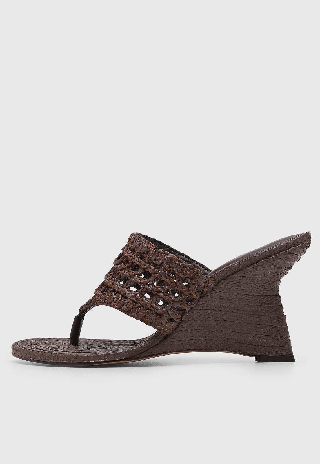 Imagem principal Sandália Feminina Luiza Barcelos Salto Anabela Tramada Luiza Barcelos marrom