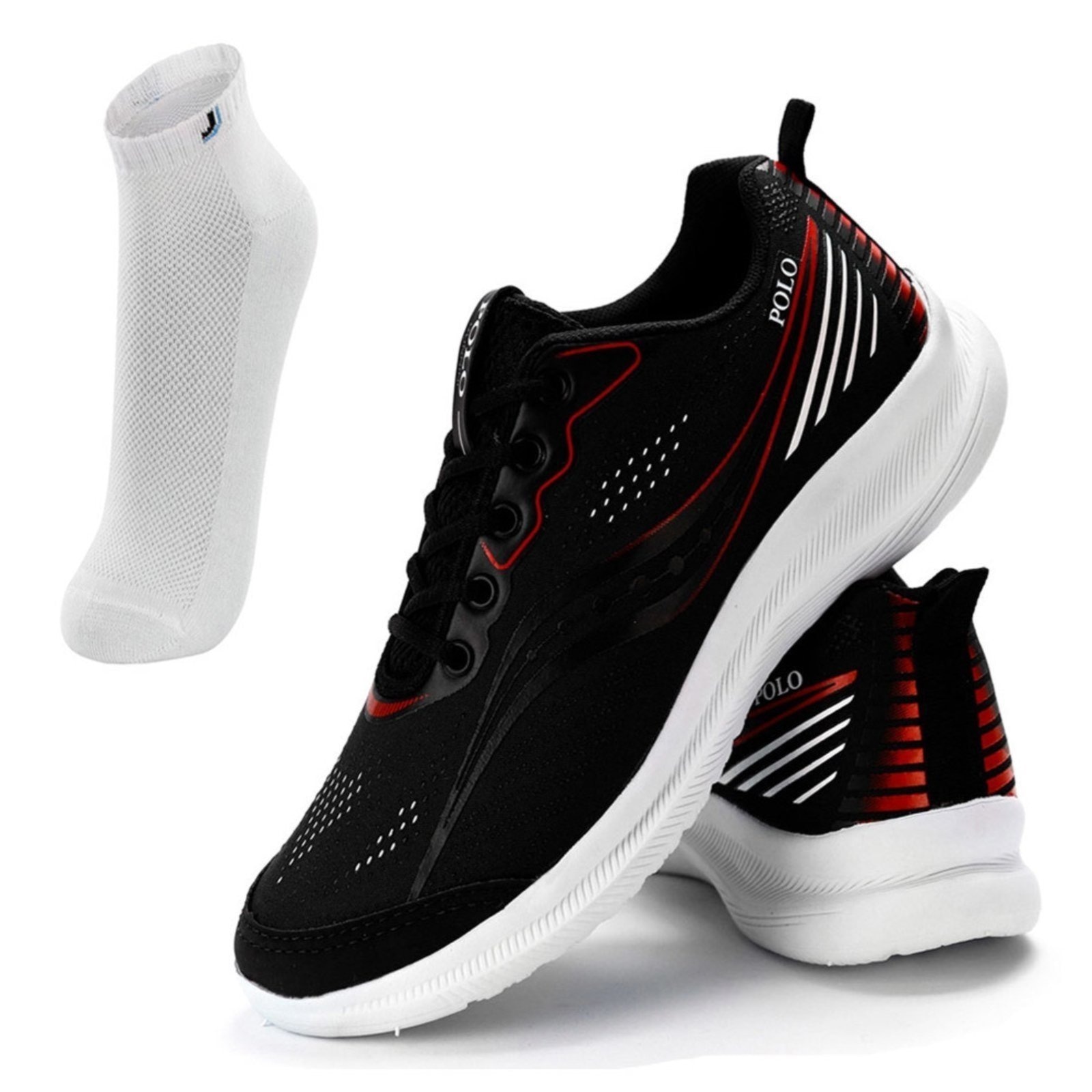 Imagem principal Tênis Masculino Sapatofran Corrida Academia com Meia Lupo Sapatofran preto