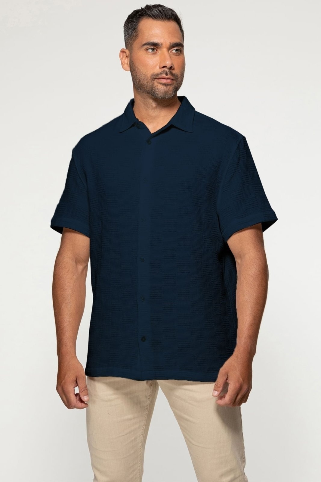 Imagem principal Camisa Guess Manga Curta Maquinetada Escuro Guess azul