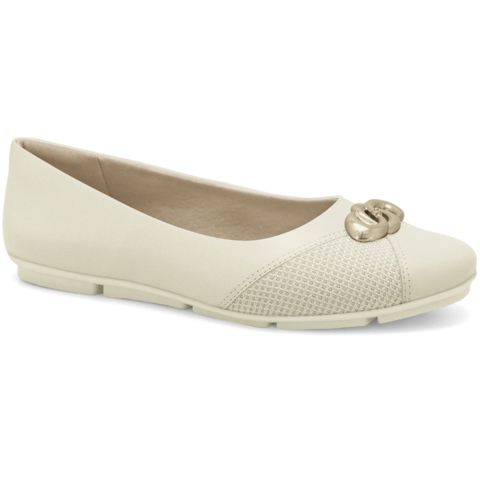 Imagem principal Sapatilha Feminina Creme Anatômica Comfortflex 2563402-4 Comfortflex off-white