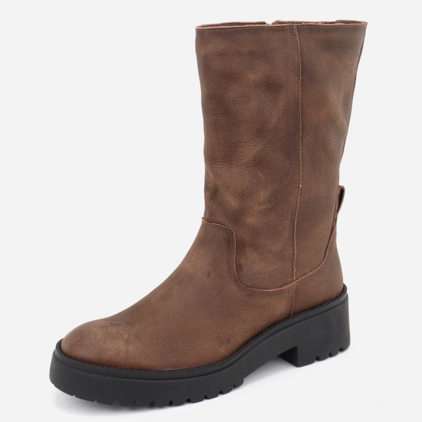 Imagem principal Bota Coturno Cano Médio Conforto Couro Macio Legitimo Maria Paula Vechio Café MARIA PAULA marrom