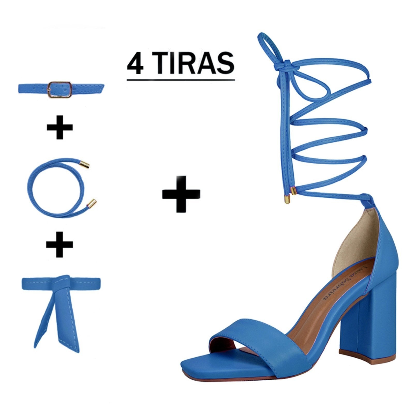 Imagem principal Sandália Troca Tira Salto Alto Grosso Luiza Sobreira Mod. 2164-2 Luiza Sobreira azul