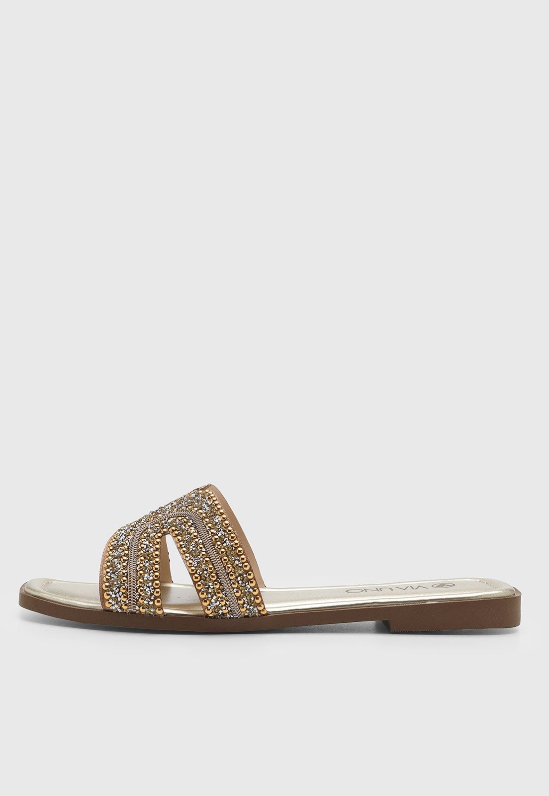 Imagem principal Rasteira Feminina Via Uno Pedraria Dourada VIA UNO dourado