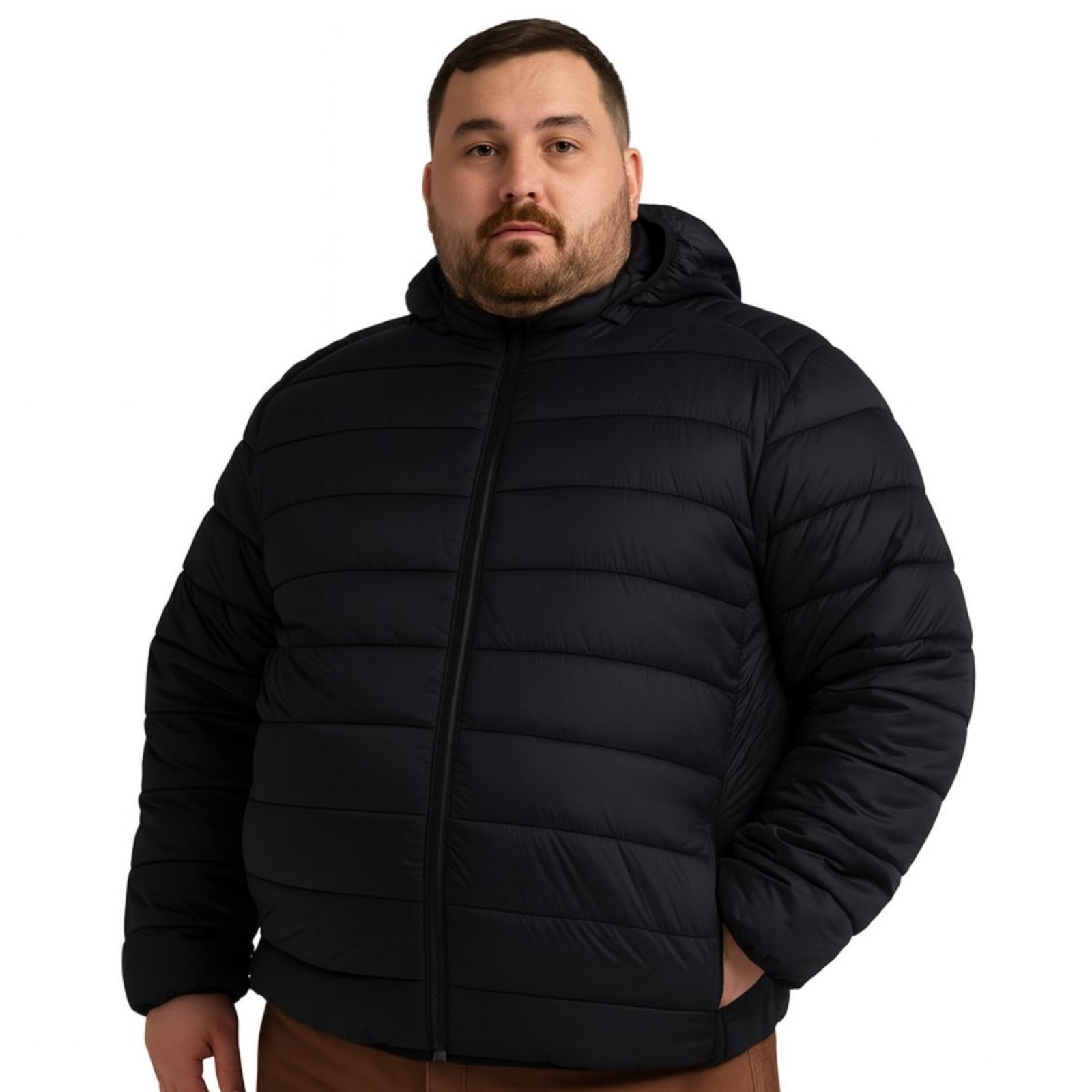 Imagem principal Roupa Plus Size Vih Triny Jaqueta Preta Oversize Moda Plus size Masculina Vih Triny preto