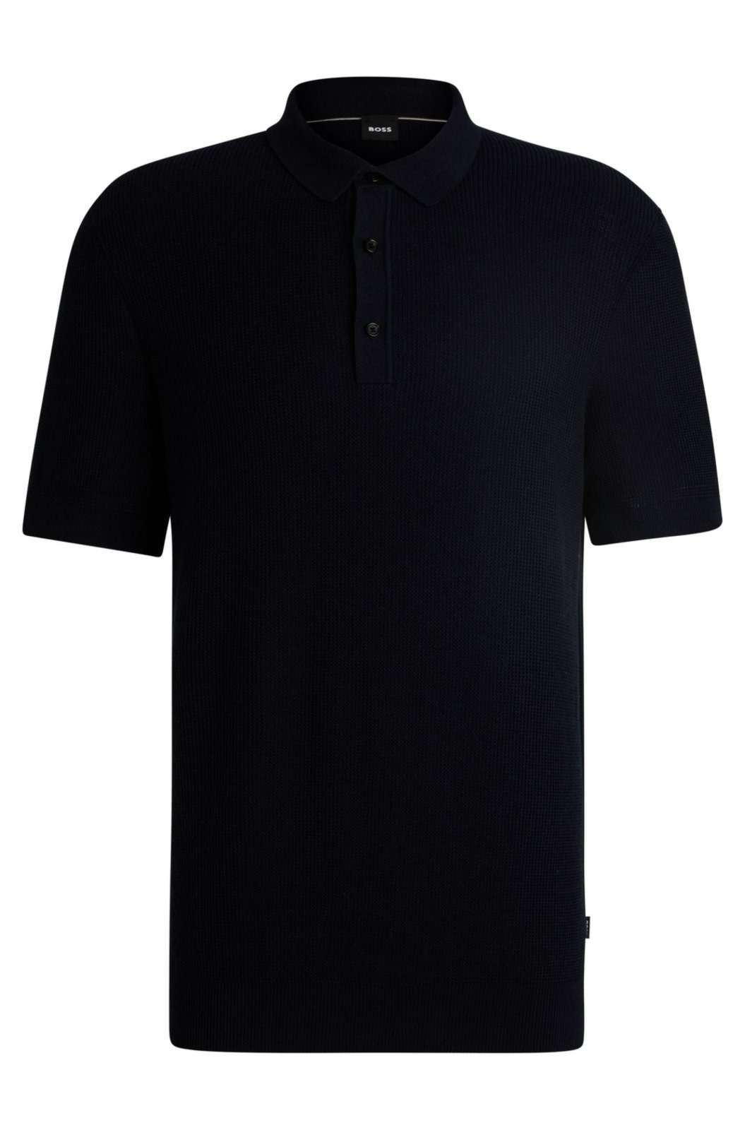Imagem principal Camisa Polo Regular-Fit Com Estruturas Mistas Boss azul