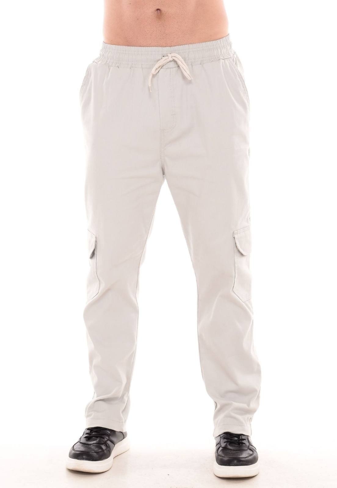 Imagem principal Calça Jogger Mys com Bolso Cargo e Sem Punho Gelo Ethereal Jeans branco