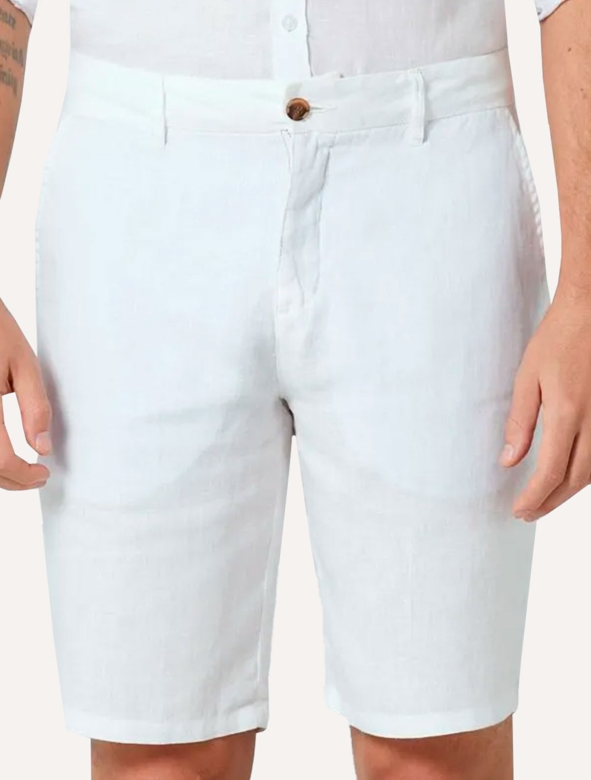 Imagem principal Bermuda Original Penguin Chino Linho BPHB0017 Off-White Penguin off-white white