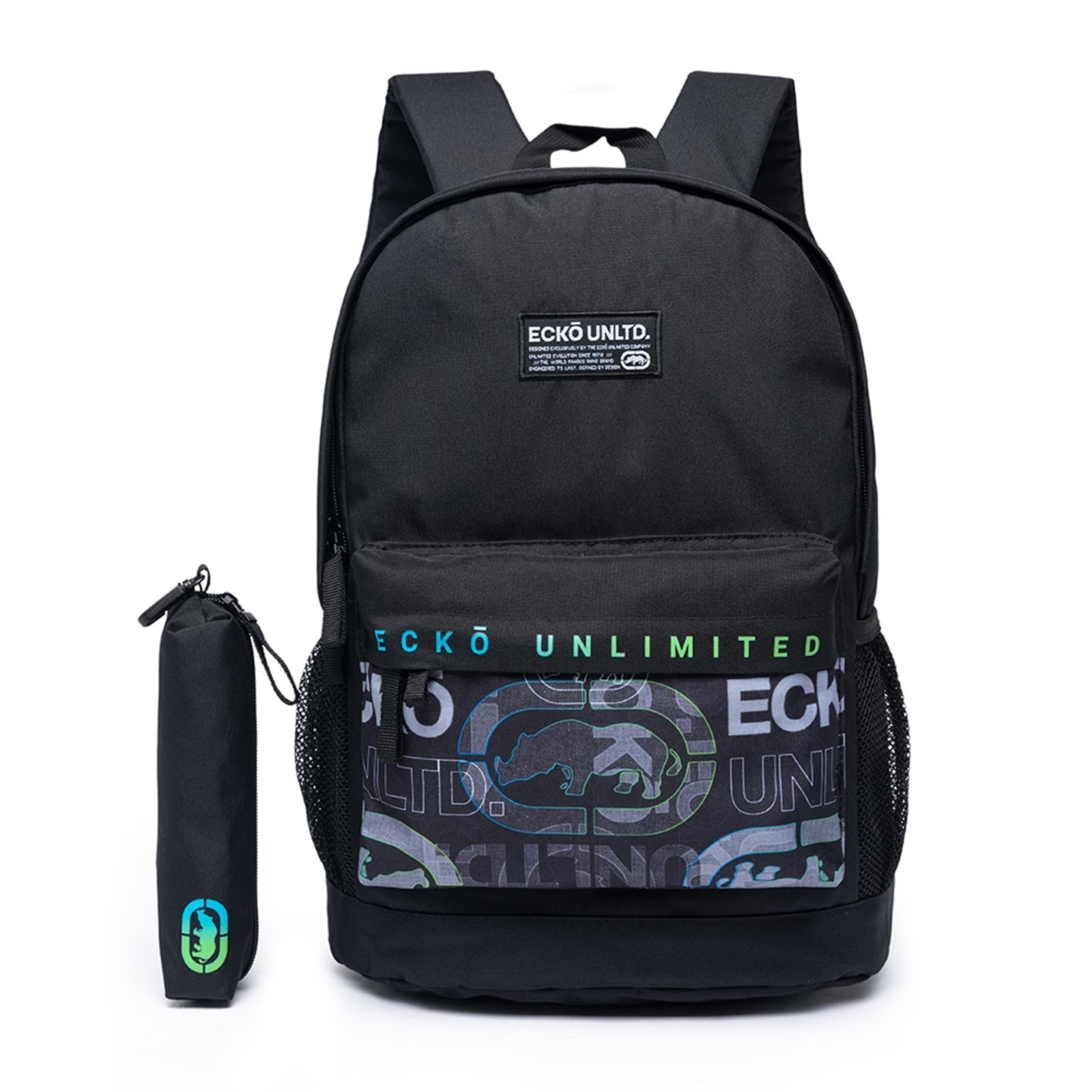 Imagem principal Mochila Masculina Ecko Estojo Escolar Bolsa Notebook Trabalho Reforçada Espaçosa Ecko preto