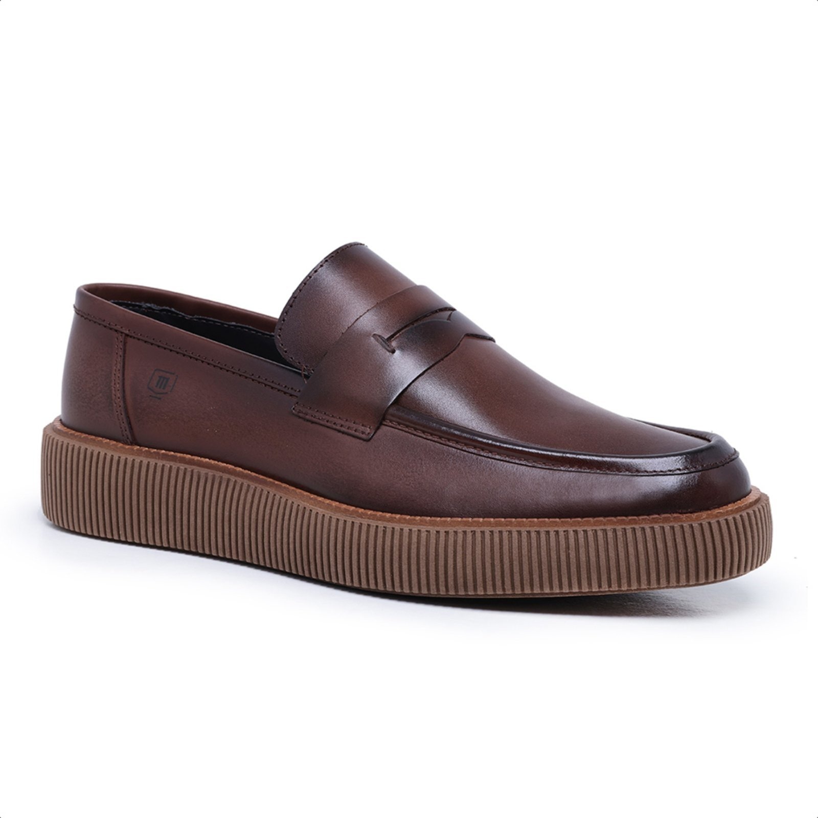 Imagem principal Sapato Masculino Casual Loafer Malbork em Couro Sola Borracha 2401_01M Malbork marrom