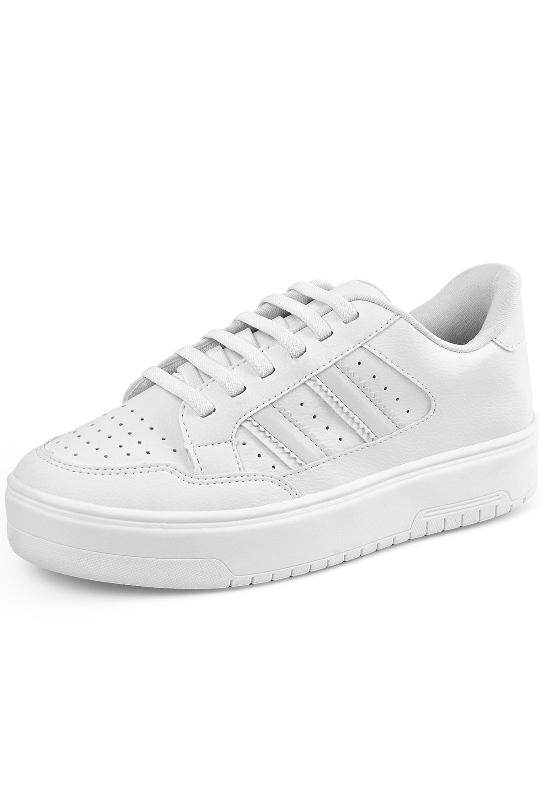 Imagem principal Tênis Feminino Plataforma Lumiss Flatform Confortável Clássico Moda Casual Neutro LUMISS branco