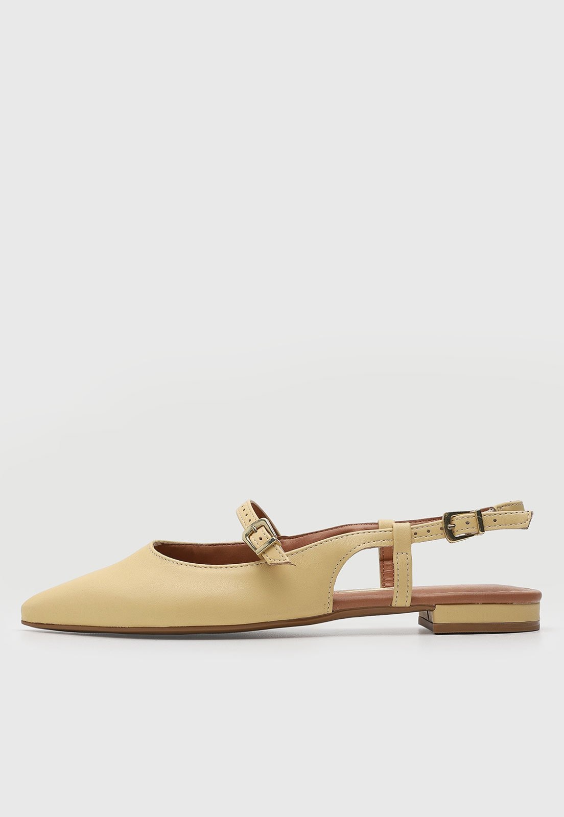 Imagem principal Sapatilha Feminina Vizzano Bico Fino Ajuste Fivela Amarela VIZZANO amarelo