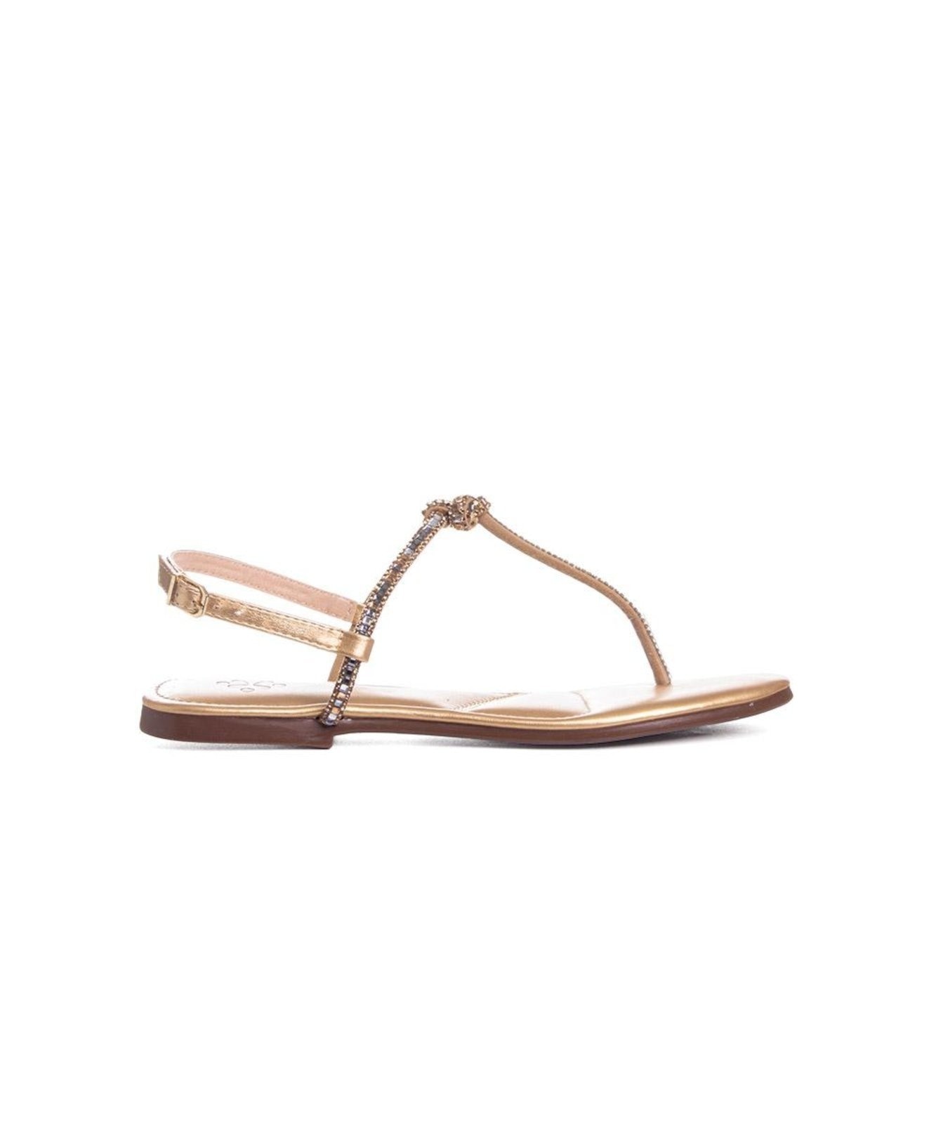 Imagem principal Sandália Rasteira Pixolé Strass Ouro Pixolé incolor