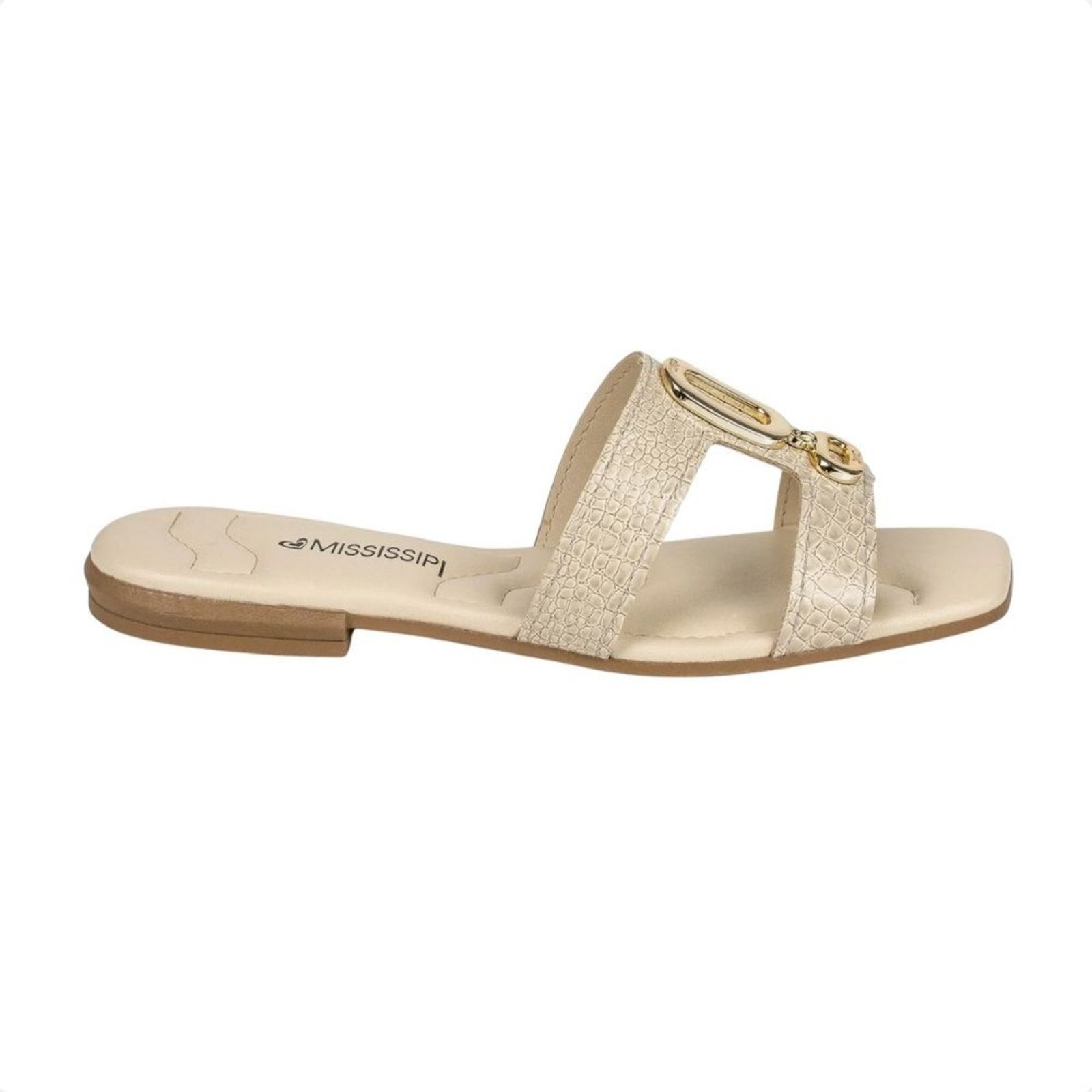 Imagem principal Tamanco Feminino Slide Rasteiro Mississipi Bege MISSISSIPI preto