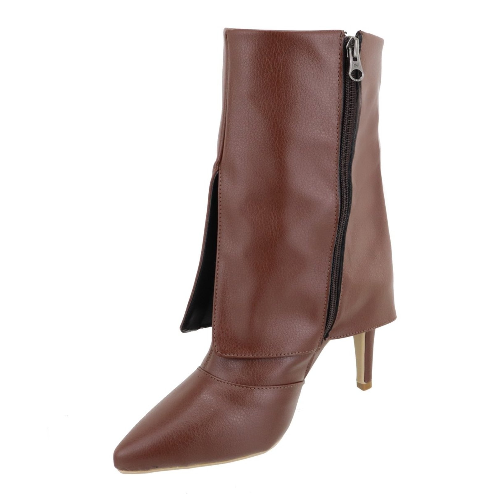 Imagem principal Bota Capa Sete Sales Estilo Botinha Capa Bico Fino 1795 Cacau Flor da Pele marrom