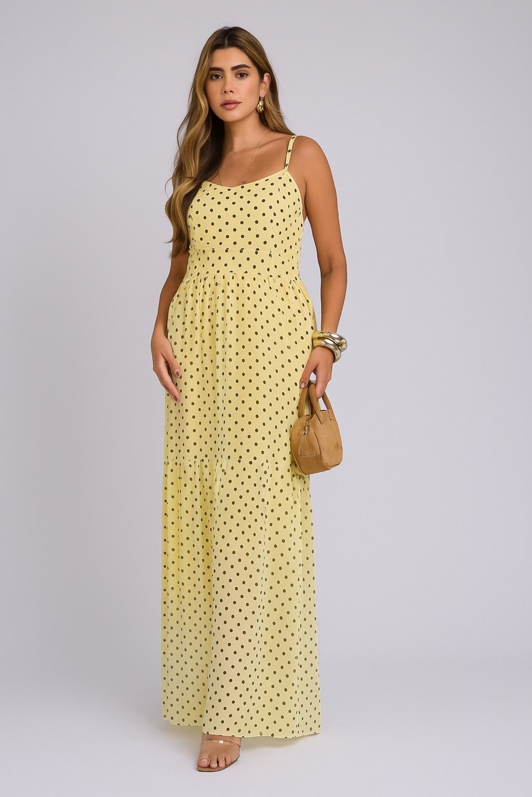 Imagem principal Vestido Alcinha Longo D Bell Outlet Tule óa D BELL OUTLET FASHION amarelo